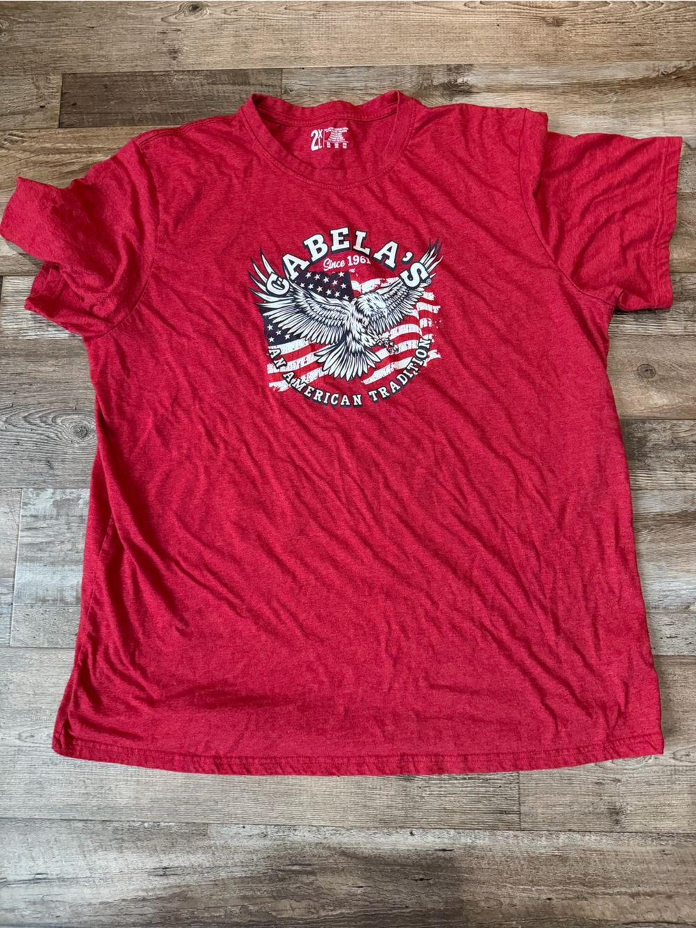 Cabela's Red Short-Sleeve Graphic Tee Sz 2xl